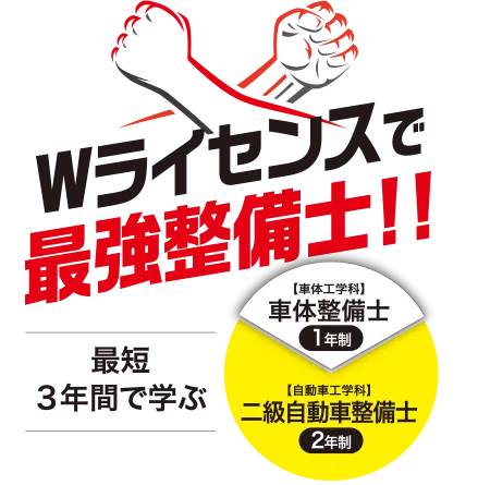 Wライセンスで最強整備士！最短3年で学ぶ